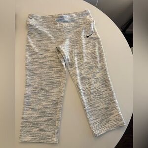 Nike White & Grey Dry-fit Leggings